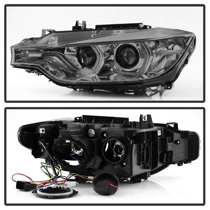 BMW F30 3 Series 2012 – 2014 4DR Projector Headlights – LED DRL – Smoke