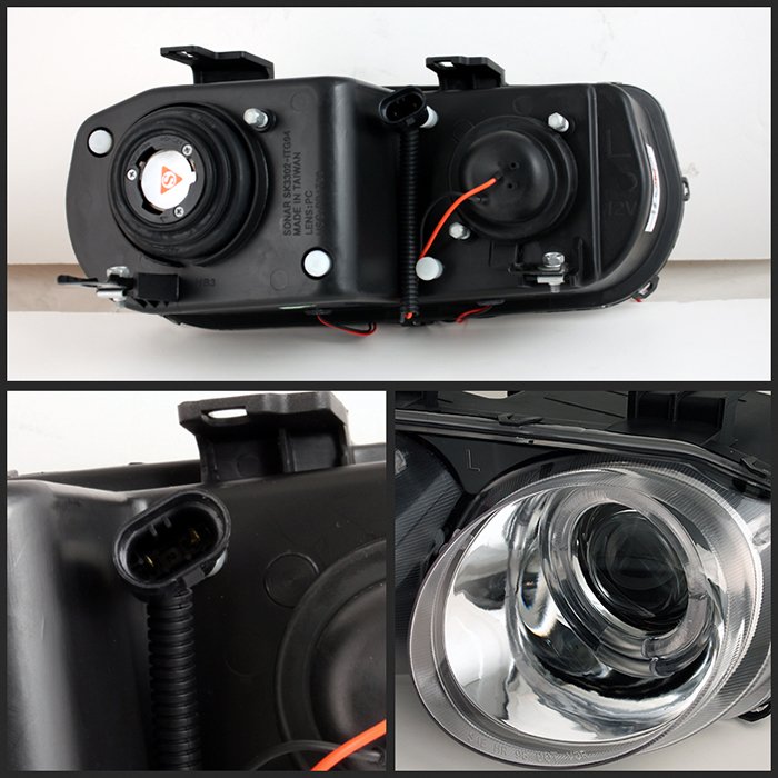 Acura Integra 98-01 Projector Headlights – LED Halo -Chrome – High H1