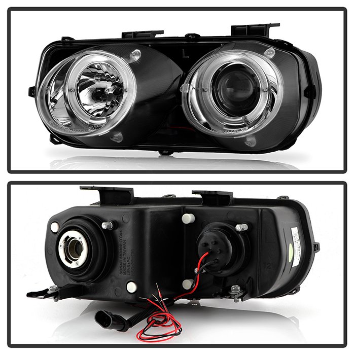 Acura Integra 94-97 Projector Headlights – LED Halo -Chrome – High H1