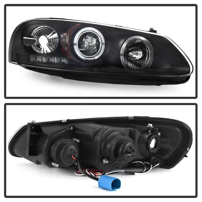 Chrysler Sebring 01-03 4Dr & Convertible ( Does Not Fit 2Dr Coupe ) / Dodge Stratus 01-06 4Dr Projector Headlights – LED Halo – LED