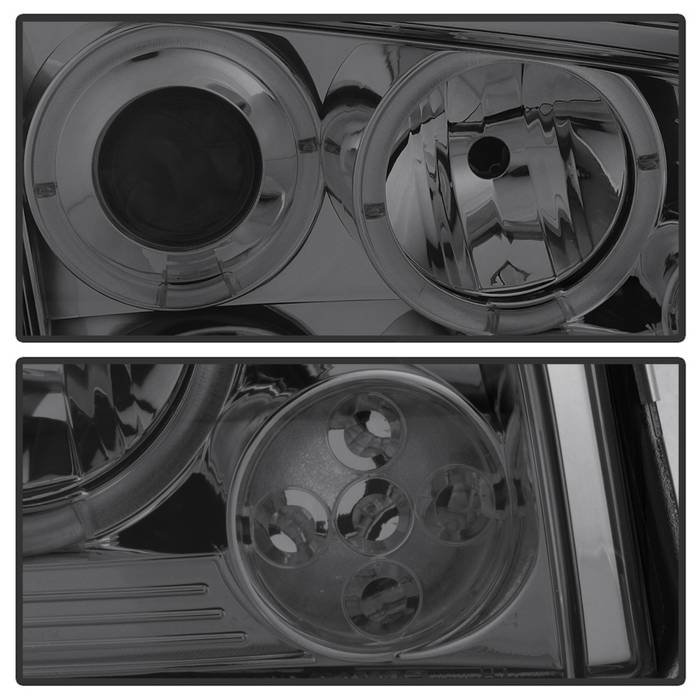 Dodge Charger 06-10 Projector Headlights – Halogen Model Only ( Not Compatiable With Xenon/HID Model ) – LED Halo – LED- Smoke – High H1