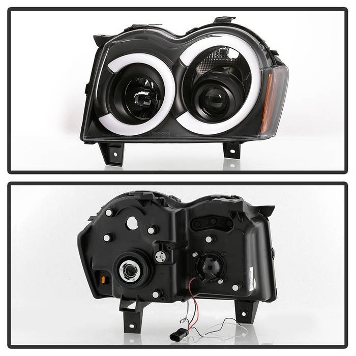 Jeep Grand Cherokee 05-07 Light Bar Projector Headlights – Low Beam-HB4(Not Included) ; High Beam-H1(Not Included)