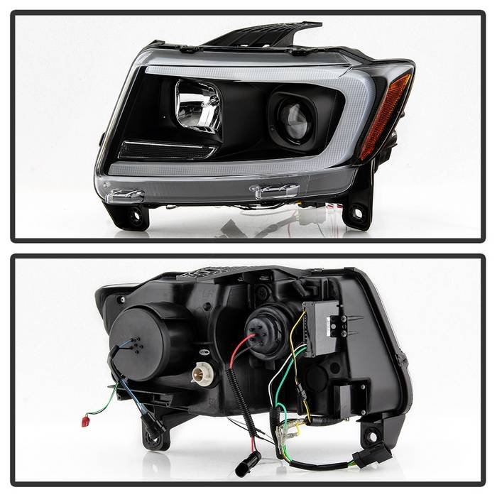 Jeep Grand Cherokee 11-13 Light Bar Projector Headlights – Halogen Model Only ( Not Compatible With Xenon/HID Model )