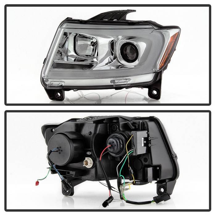 Jeep Grand Cherokee 11-13 Light Bar Projector Headlights – Halogen Model Only ( Not Compatible With Xenon/HID Model )