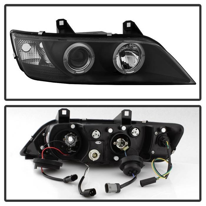 BMW Z3 96-02 Projector Headlights – LED Halo – Black – High H1 (Included) – Low H1 (Included)