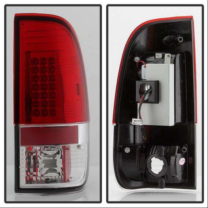 Ford F150 Styleside 97-03 / F250/350/450/550 Super Duty 99-07 LED Tail Lights – Red Clear