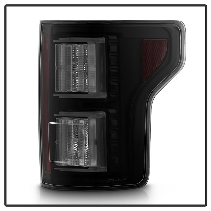 Ford F150 2018-2020 Light Bar LED Tail Lights (not compatible with rear blind spot sensor models) – Black Smoke