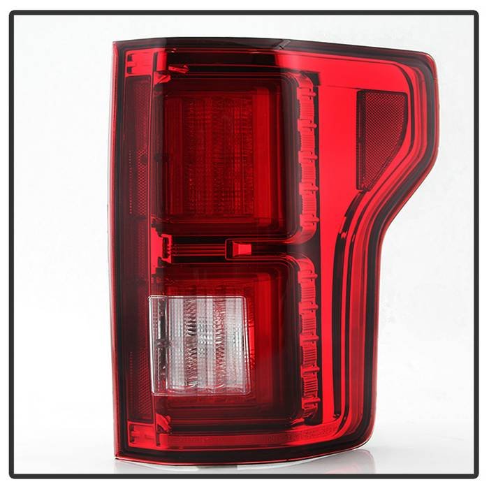 Ford F150 2018-2020 Light Bar LED Tail Lights (not compatible with rear blind spot sensor models) – Red Clear