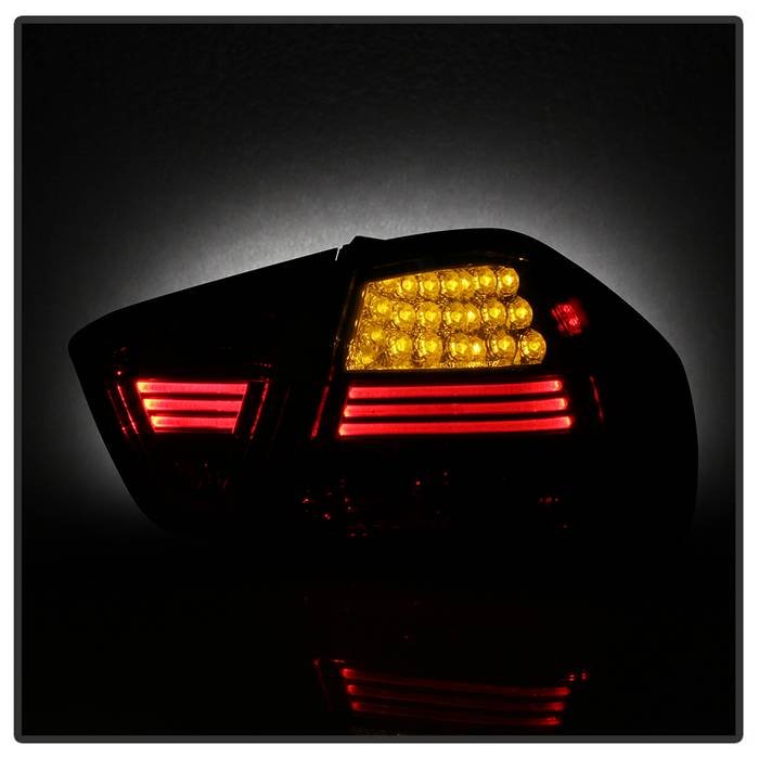 BMW E90 3-Series 06-08 4Dr LED Tail Lights – Red Smoke
