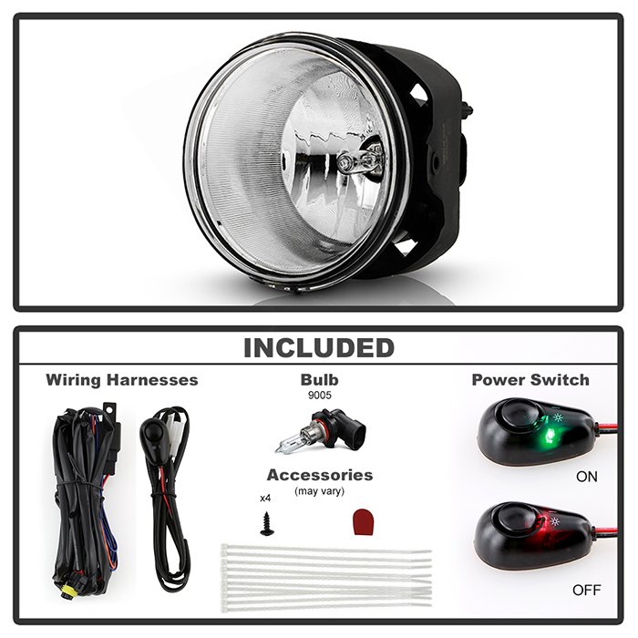 Chrysler 300C 05-08 / 300 05-08 ( W/O Touring & Washer ) OEM Fog Lights w/Switch- Clear