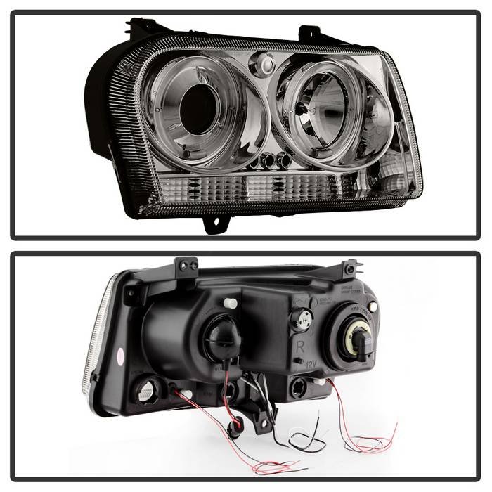 Chrysler 300 05-08 Projector Headlights – LED Halo – LED ( Replaceable LEDs )