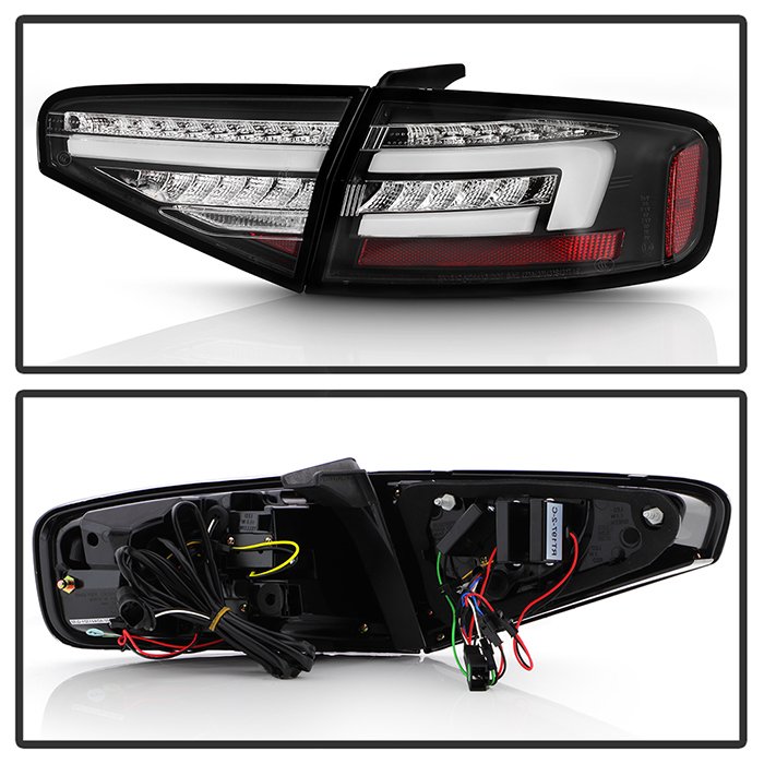 Audi A4 2013 to 2016 4Dr/ S4 2013 to 2016 4Dr LED Tail Lights – Sequential LED Turn Signal – LED Clear Light Bar Parking Lights