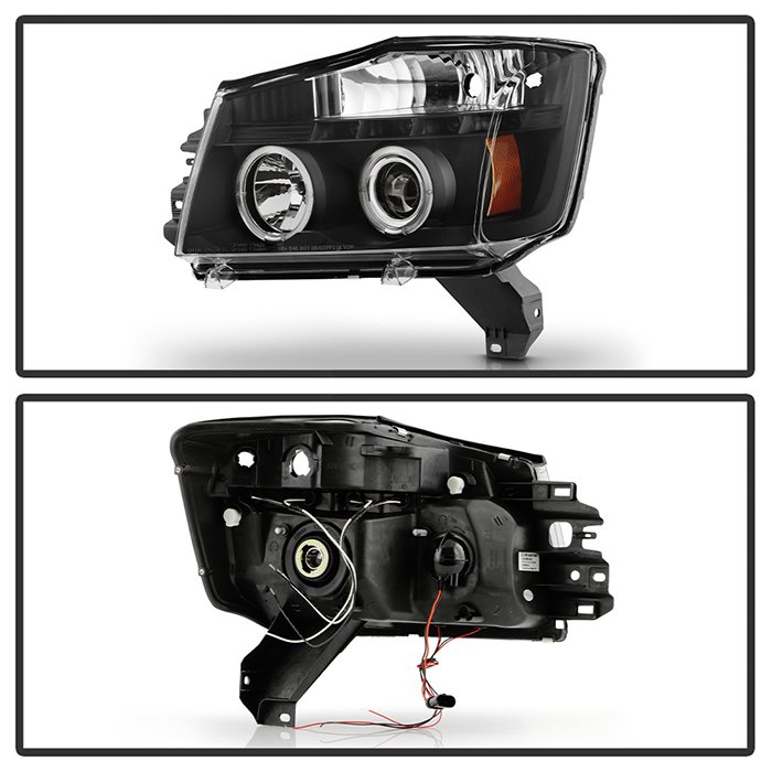 Nissan Titan 04-15 / Nissan Armada 04-07 Projector Headlights – LED Halo – LED ( Replaceable LEDs )