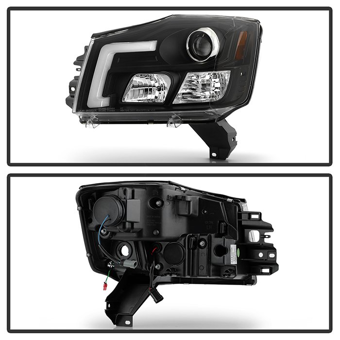 Nissan Titan 04-15 / Nissan Armada 04-07 Version 2 Projector Headlights – Black