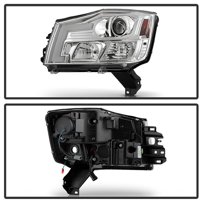 Nissan Titan 04-15 / Nissan Armada 04-07 Version 2 Projector Headlights – Chrome