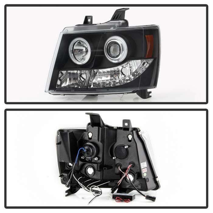 Chevy Suburban 1500/2500 07-14 / Chevy Tahoe 07-14 / Avalanche 07-14 Projector Headlights – CCFL Halo