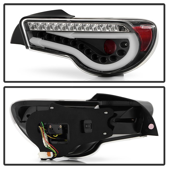 Scion FRS 12-16 / Subaru BRZ 12-18 Light Bar (sequential turn signal) LED Tail Lights – Black