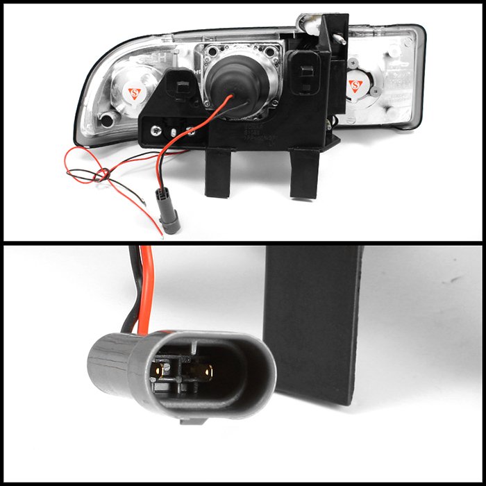 Chevy S10 98-04 / Chevy Blazer 98-05 Crystal Headlights – Black