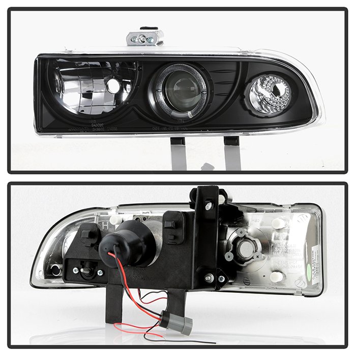 Chevy S10 98-04 / Chevy Blazer 98-05 Projector Headlights – LED Halo – Black