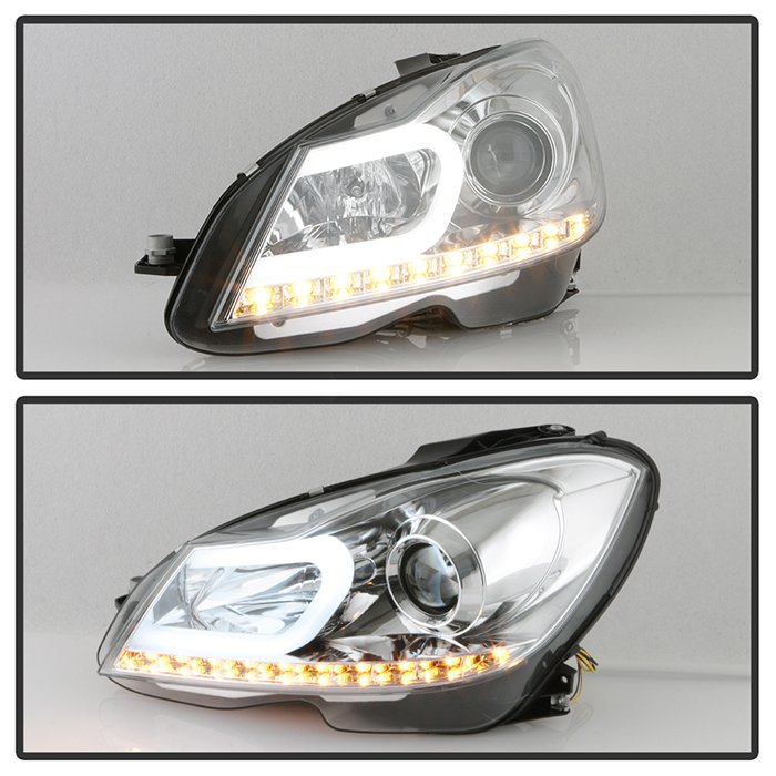 Mercedes Benz W204 C-Class 12-13 Projector Headlights – Halogen Model Only ( Not Compatible With Xenon/HID Model )