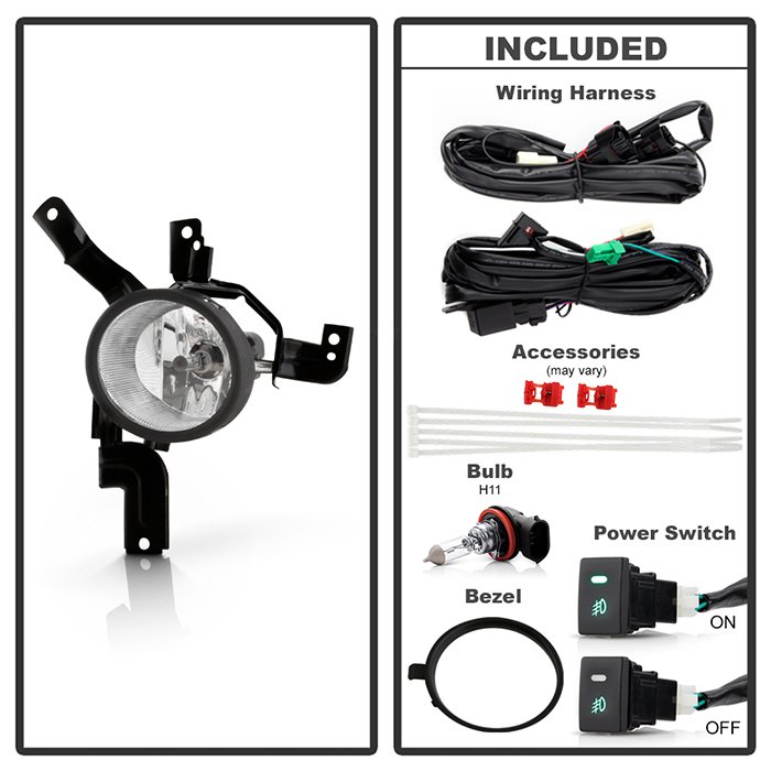 Honda CRV 07-09 OEM Fog Lights W/Switch – Clear
