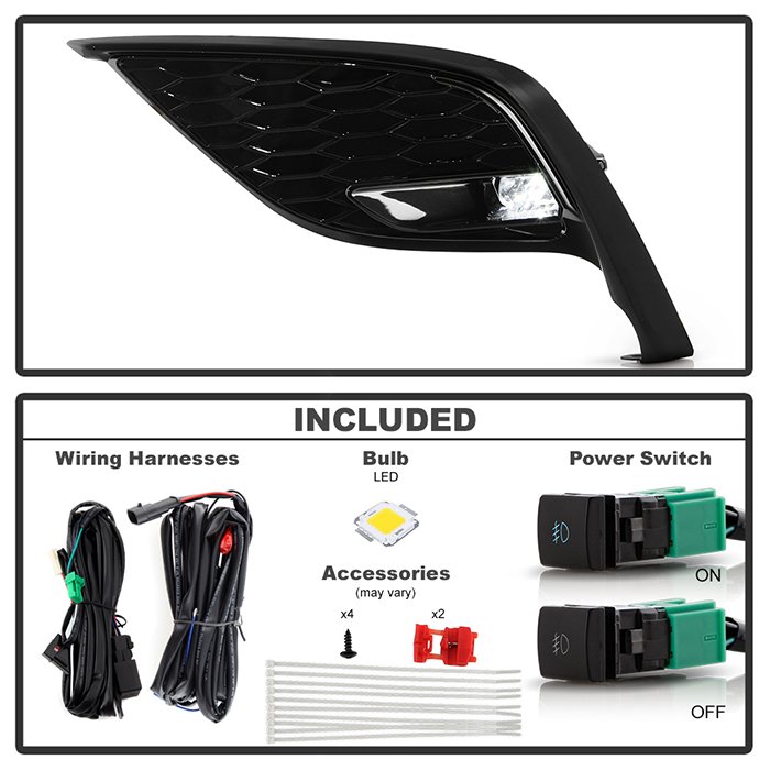 Toyota Camry SE/XSE 2021-2023 OEM Style LED Fog Lights w/OEM Switch – Clear