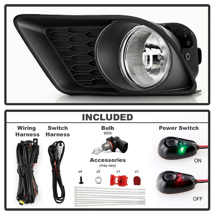 Dodge Charger 2011-2014 OEM Style Fog Lights W/Switch- Clear