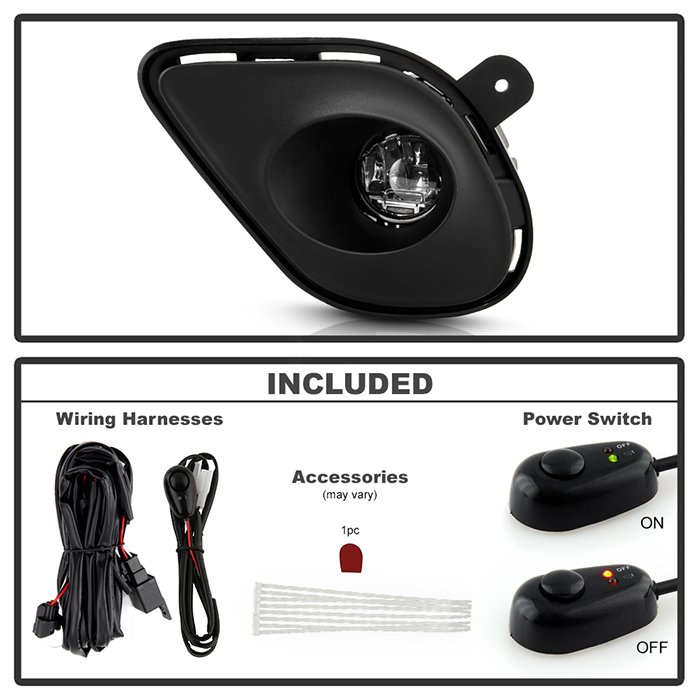 Dodge Charger 2015-2019 SRT Models (with Hood Scoop Models Only ) OEM Full LED Fog Lights W/Universal Switch ( Bulb Size – 10W LED )