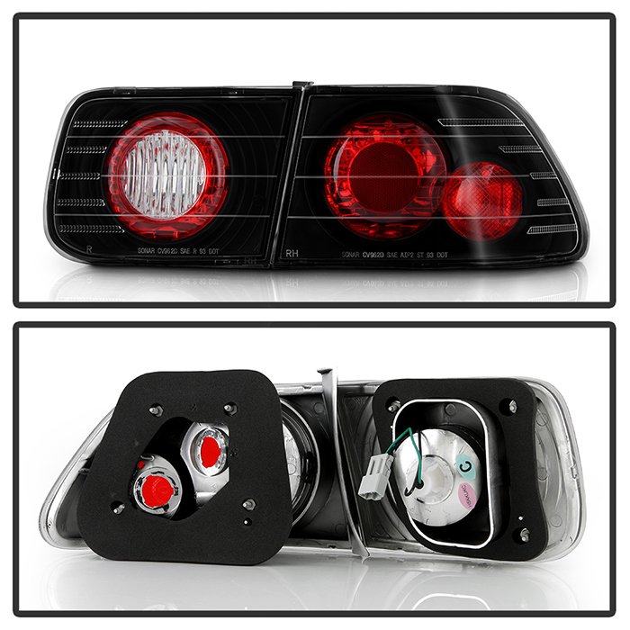 Honda Civic 96-00 2Dr Euro Style Tail Lights – Black