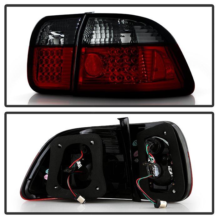 Honda Civic 96-98 4Dr LED Tail Lights – Red Smoke