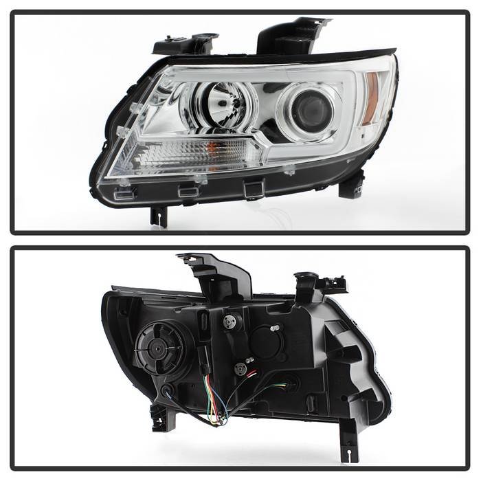 Chevy Colorado 15-22 Projector Headlights – Light Bar LED – Chrome