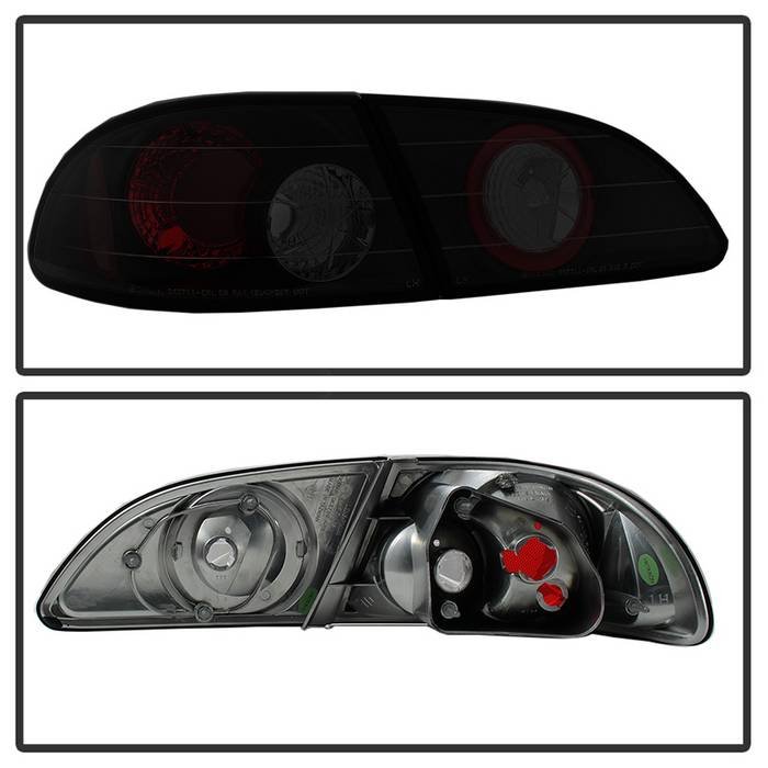 Toyota Corolla 98-02 Euro Style Tail Lights – Black Smoke