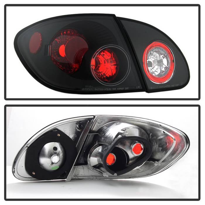 Toyota Corolla 03-08 Euro Style Tail Lights – Black