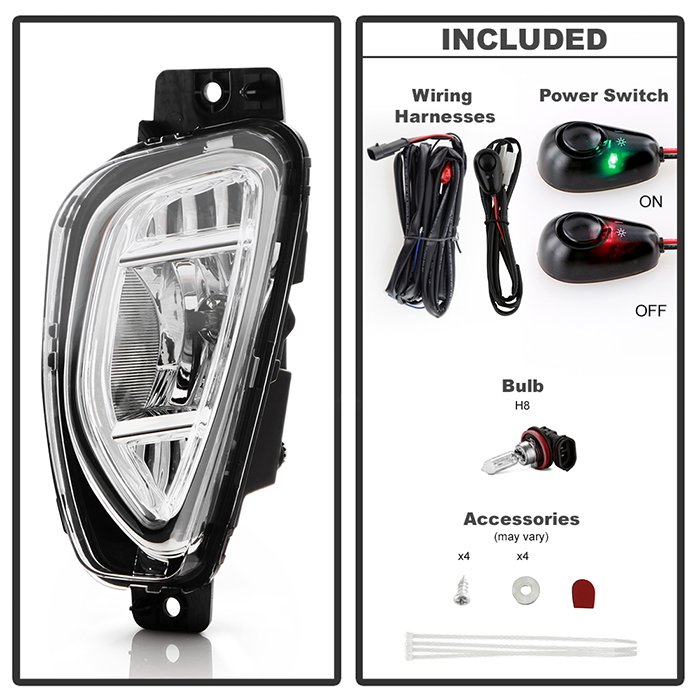 Ford Escape 2020-2022 OEM Style Fog Lights w/Switch – Clear