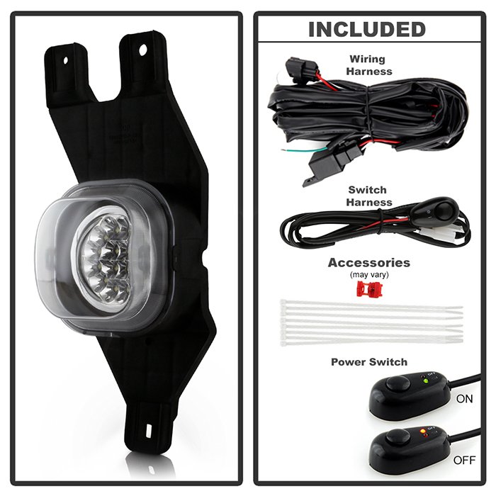 Ford F250/F350 99-04 / Ford Excursion 00-05 LED Fog Lights w/Switch – Clear