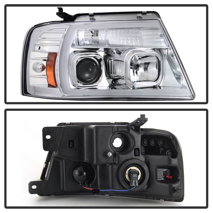 Ford F150 04-08 Light Bar Projector Headlights – Chrome
