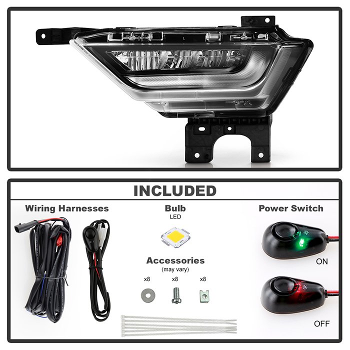 Ford F150 2021-2023 ( Without Led Turn Signal Function ) OEM Style Full LED Fog Lights – With Switch