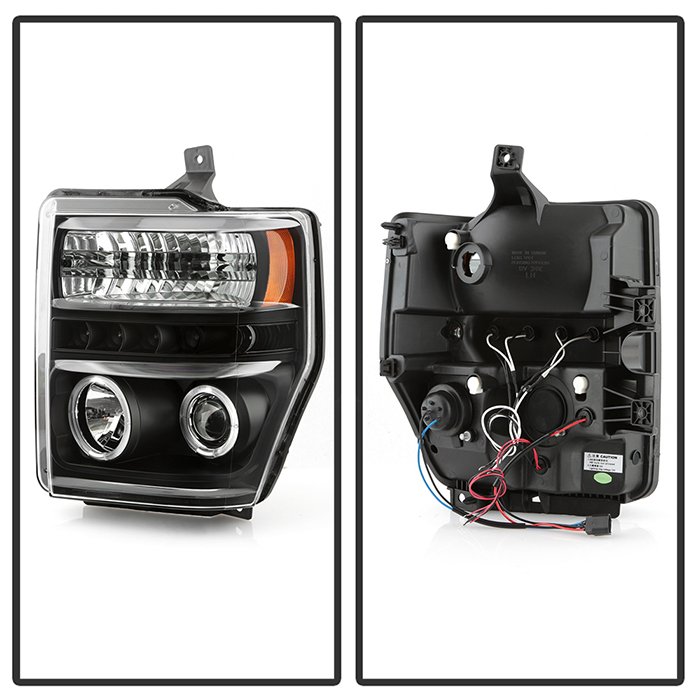 Ford F250/350/450 Super Duty 08-10 Projector Headlights – LED Halo – LED