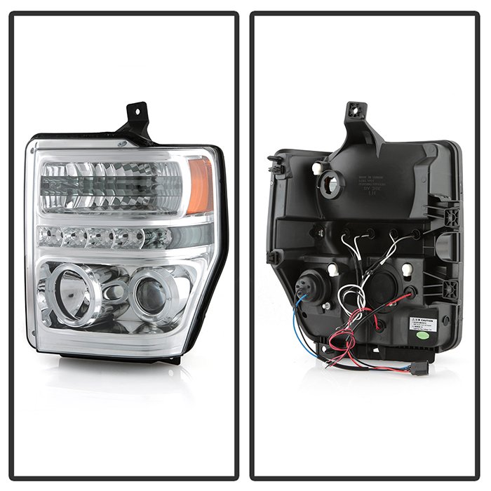 Ford F250/350/450 Super Duty 08-10 Projector Headlights – LED Halo – LED