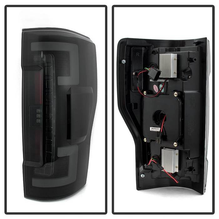 Ford F250 Superduty 17-18 ( Halogen Bulb Model Only Do Not Fit LED Model ) LED Tail Lights – Black Smoke