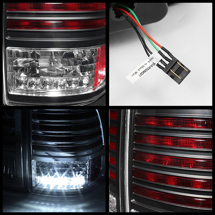 Toyota Land Cruiser 98-05 LED Tail Lights – Black