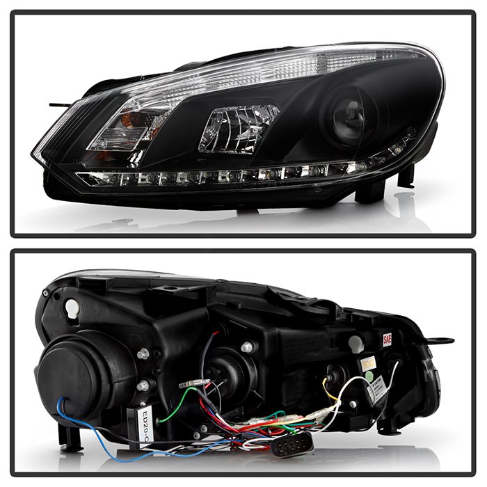 Volkswagen Golf / GTI 10-13 Projector Headlights – Halogen Model Only ( Not Compatible With Xenon/HID Model )