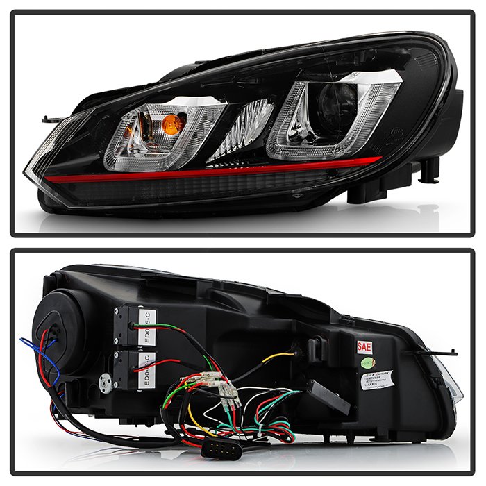Volkswagen Golf / GTI 10-13 Version 3 Projector Headlights – Halogen Model Only ( Not Compatible With Xenon/HID Model )