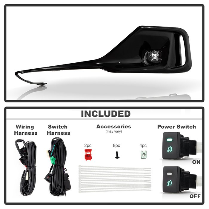 Honda Accord 2021-2022 OEM Full LED Fog Lights w/ Switch – ( Bulb Size – 5W LED ) – Clear