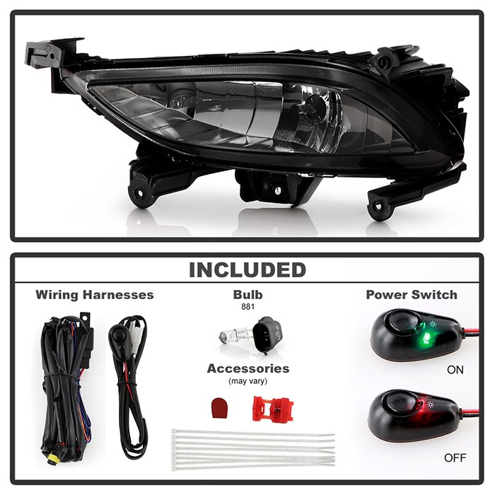 Hyundai Sonata 2011-2012 OE Style Fog Lights W/Switch – Smoke
