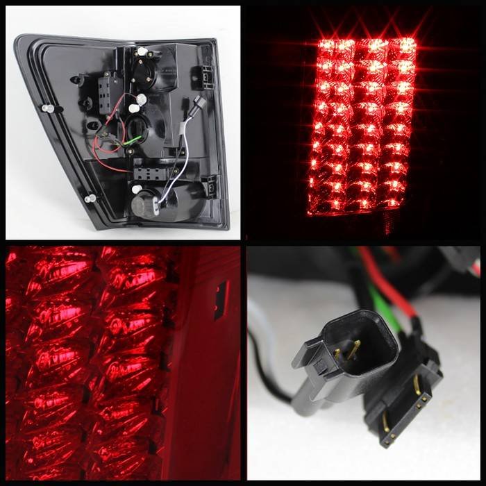 Jeep Grand Cherokee 07-10 LED Tail Lights – Red Clear