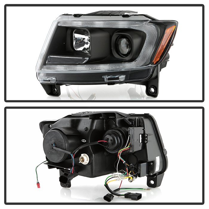 Jeep Grand Cherokee 11-13 Xenon/HID Model Only ( Not Compatible With Halogen Model ) Light Bar Projector Headlights – Black