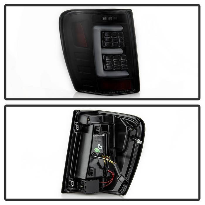 Jeep Grand Cherokee 99-04 Light Bar LED Tail Lights Version 3 – Black Smoke