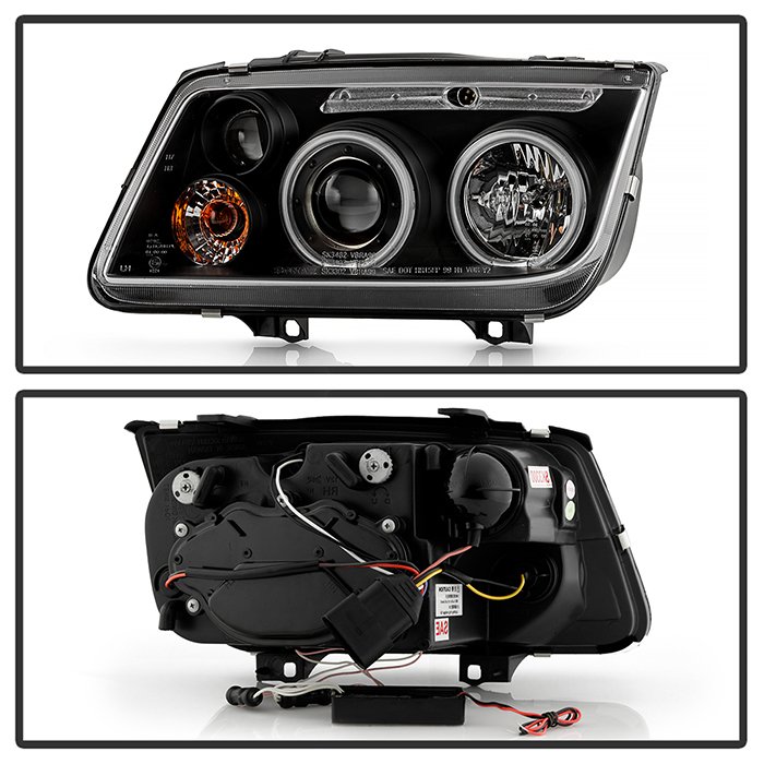 Volkswagen Jetta 99-05 Projector Headlights (does not fit the Jetta 2.5) – CCFL Halo – Black
