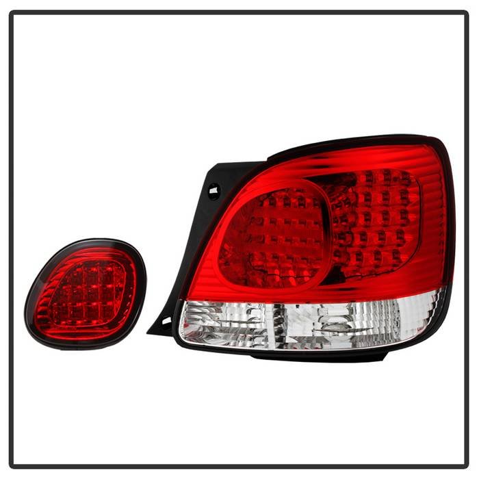 Lexus GS 300 / 400 98-05 LED 4pcs Tail Lights with Trunk Piece – Red Clear